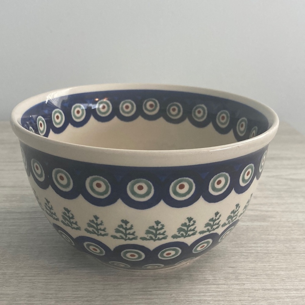 Polish pottery small serving/ large salad bowl